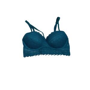 PINK Victoria's Secret Teal Lace‎ Bralette M/M NWOT